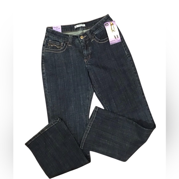 Lee Slender Secrets Stretch Jeans Bootcut Size 8 Short Mid-rise Fit - Picture 2 of 16